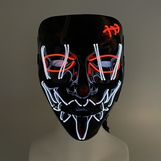 LED masker med rødt og hvidt lys